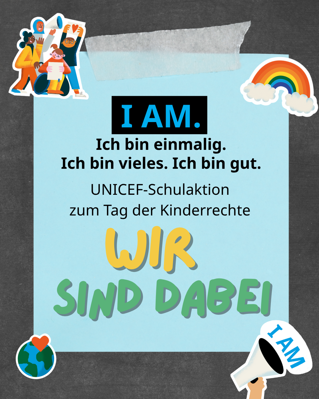 Werbebild für die UNICEF-Schulaktion zum Tag der Kinderrechte